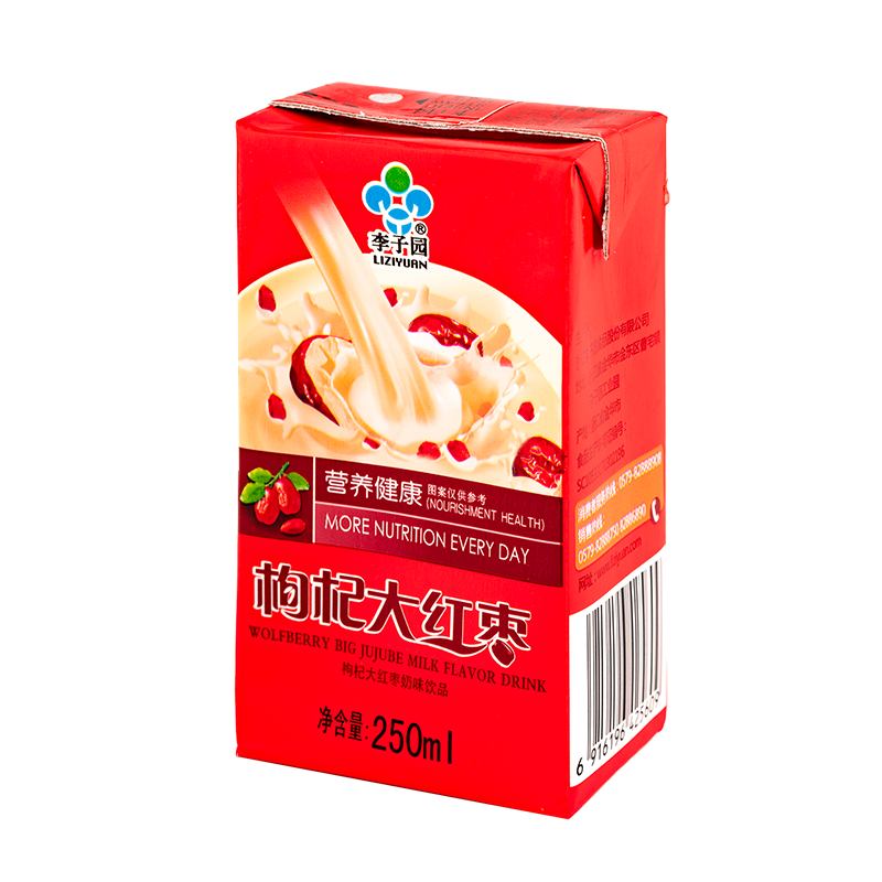 枸杞大红枣奶味饮品，单盒净含量250ml